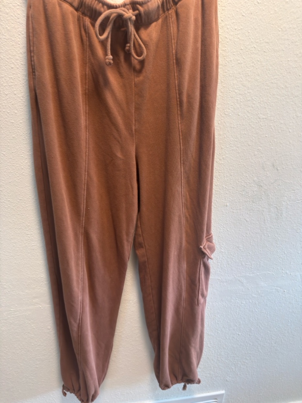 Fashion Nova Rust Brown Elastic Waist Joggers